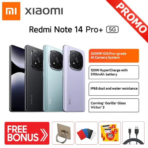 Xiaomi Redmi Note 14 Pro+ 5G | 200 MP AI Camera OIS | Lazada Indonesia