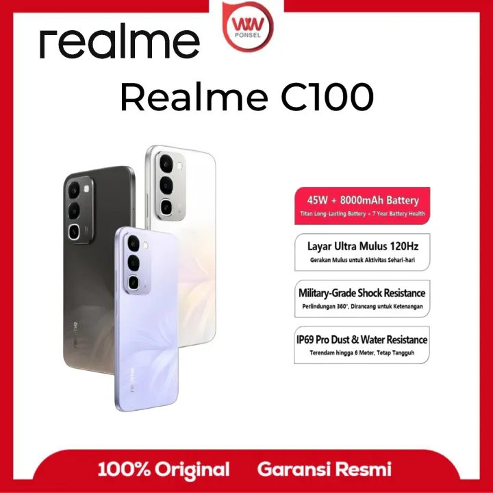 Hp Realme C100 Ram 8GB Internal 256GB Garansi Resmi | Lazada Indonesia