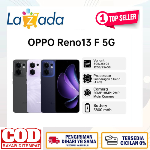 OPPO Reno13 F 5G 12GB/256GB & 8GB/256GB Snapdragon 6 Gen 1 | Lazada Indonesia