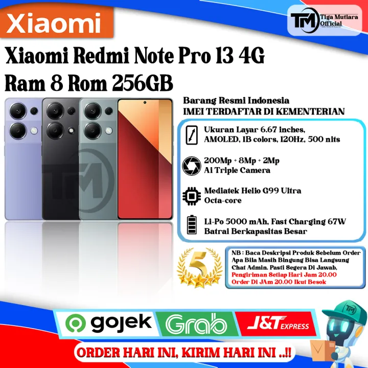 Xiaomi Redmi Note 13 Pro 4G Ram 8 Rom 256GB | Lazada Indonesia