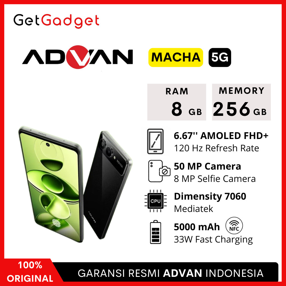 Jual Advan Macha 5G - 8GB 256GB (8/256) - New Original Garansi Resmi | Shopee Indonesia