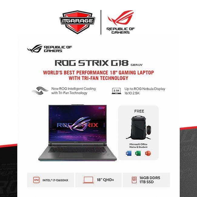 ASUS ROG Strix G18 G814JV-I746C6G-O | i7-13650HX/16G/1TB/RTX4060-8G | Lazada Indonesia
