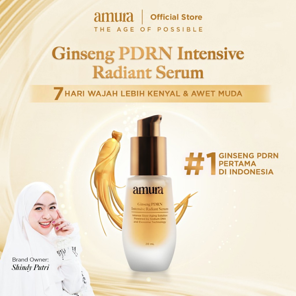 Jual Amura Ginseng PDRN Intensive Radiant Serum 20ml - Vegan DNA Skin Booster - Anti Aging & Repair Skin Barrier - Serum Wajah & Glowing | Shopee Indonesia