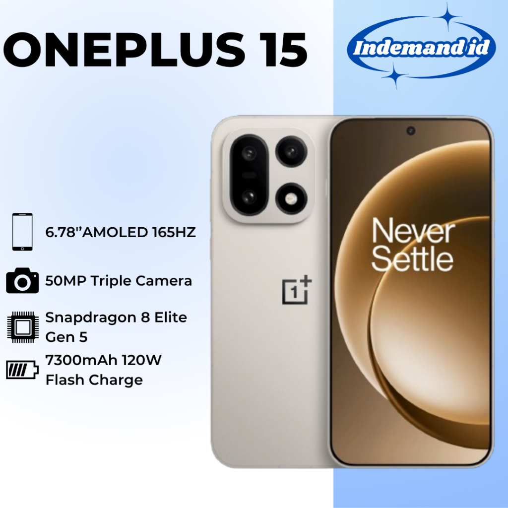 Jual OnePlus 15 5G 6,78''AMOLED 165HZ Snapdragon 8 Elite Gen 5 7300mAh 120W | Shopee Indonesia