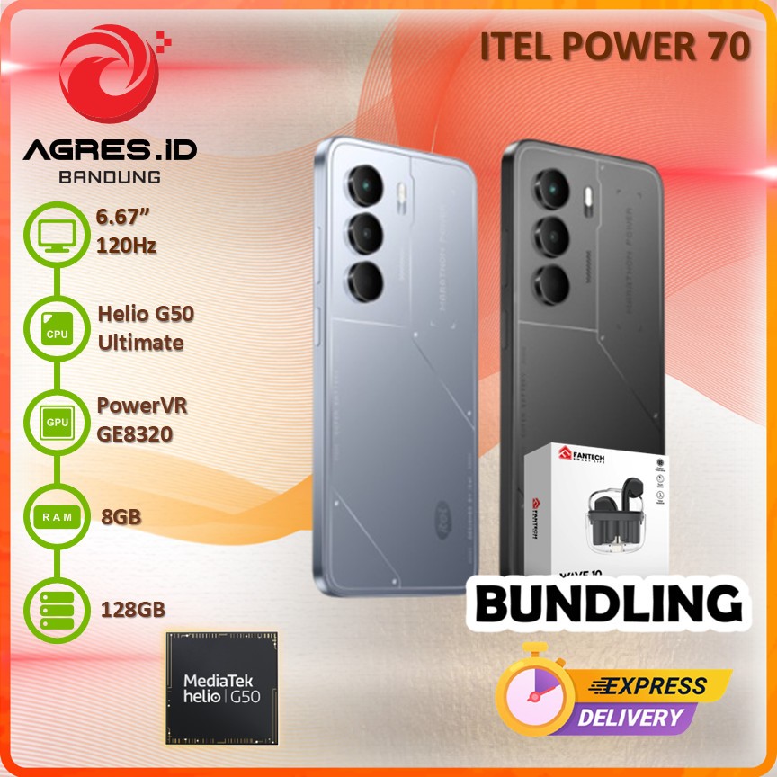 Jual ITEL POWER 70 4G 8GB/128GB 4/128 GARANSI RESMI INDONESIA | Shopee Indonesia