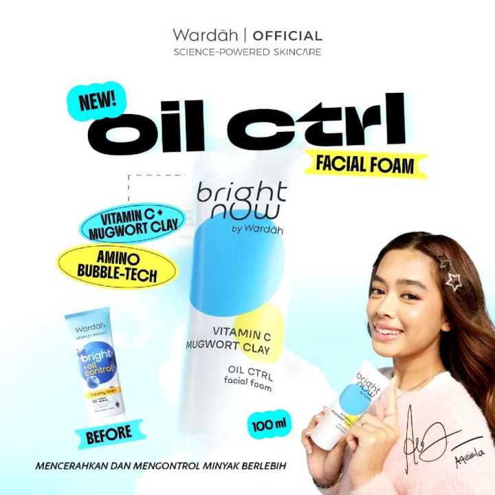 Wardah Perfect Bright Oil Control Creamy Foam | Bright Now Oil Control - Facial Foam - Sabun Muka