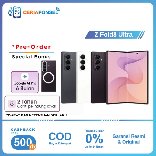 Jual Samsung Galaxy Z Fold8 Ultra | Snapdragon 8 Elite Gen 5 for Galaxy | 12/512GB | 5000 mAh | Garansi Resmi SEIN 1 Tahun | Shopee Indonesia