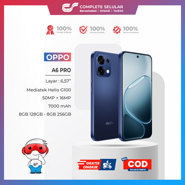 OPPO A6 PRO 5G 8/256GB | OPPO A6 PRO 4G 8/128GB 8/256GB - 50MP+16MP Kamera 7000mAh Garansi Resmi | Lazada Indonesia
