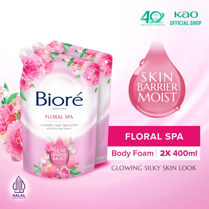 Biore Beauty Body Foam Floral Spa 400ml x2