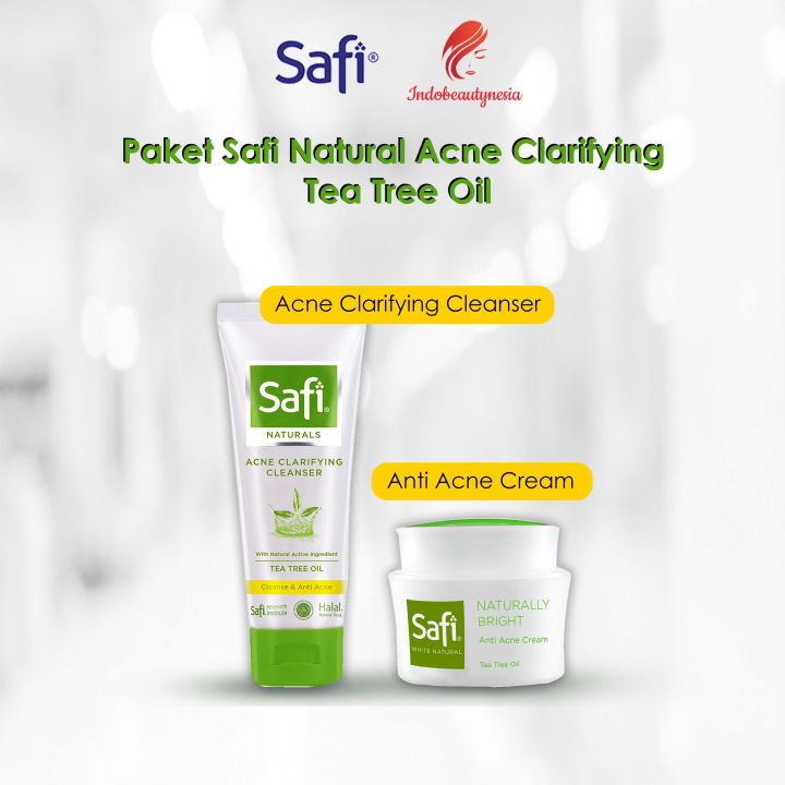 Paket Safi Natural Clarifying Anti Acne Tea Tree Oil 2pcs - Perawatan Kulit Berjerawat Beruntusan