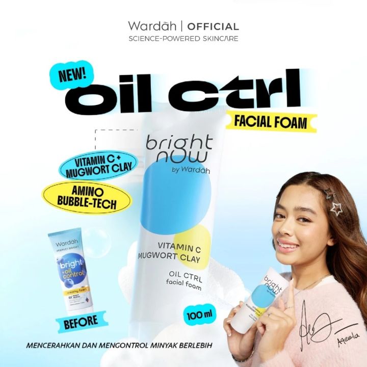 Wardah Perfect Bright Now Vitamin C Mugwort Clay Oil Ctrl Facial Foam 100ml