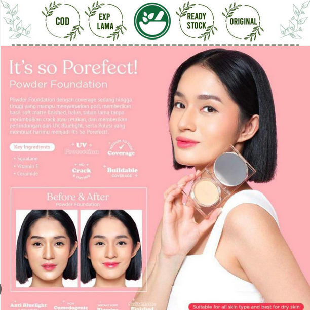 AZARINE POWDER FOUNDATION IT'S SO POREFECT! | Lazada Indonesia