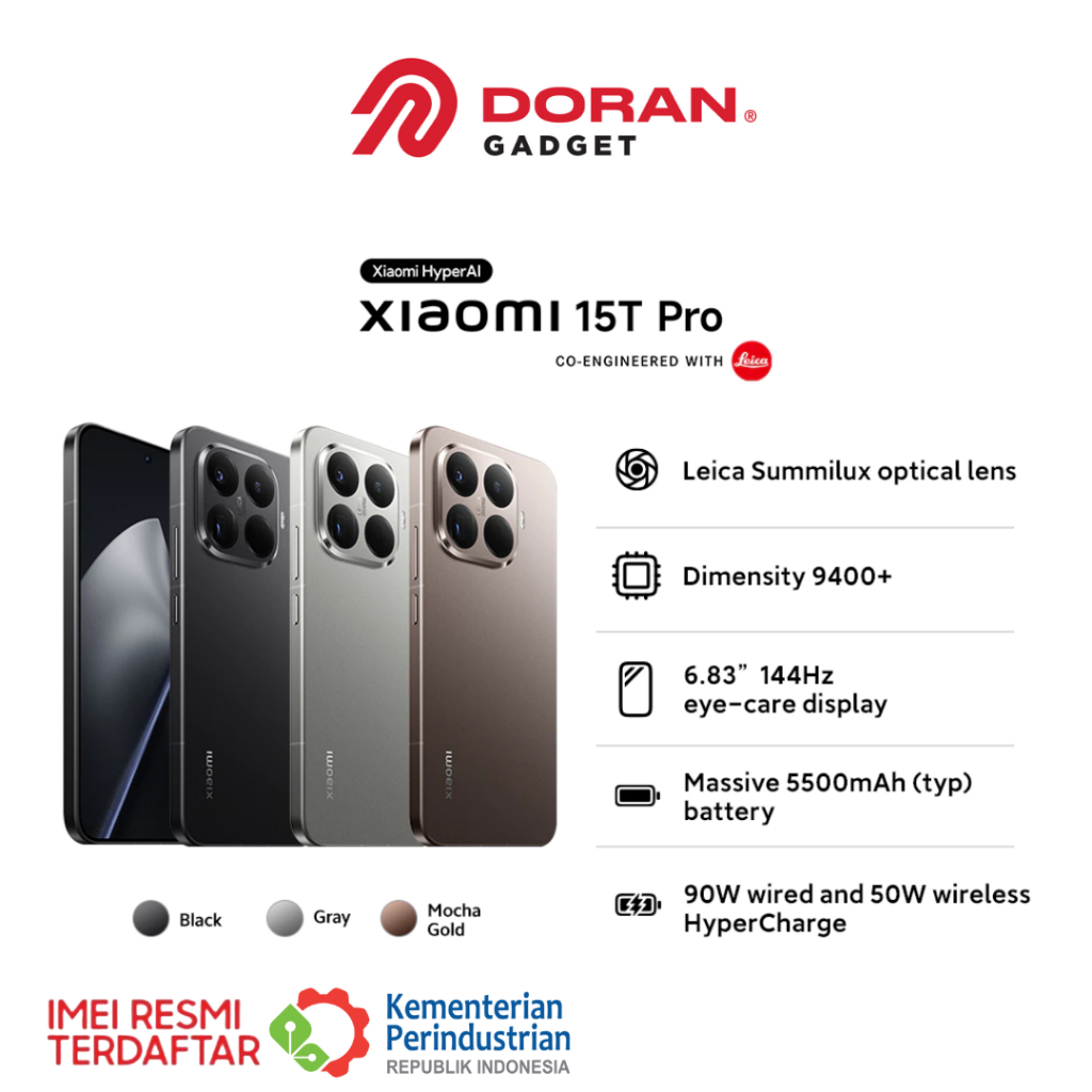 Jual Xiaomi 15T Pro 12/512GB RAM 12GB ROM 512GB - Garansi Resmi 1 Tahun | Shopee Indonesia
