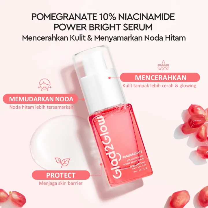Glad2Glow Pomegranate 10% Niacinamide Power Bright Serum