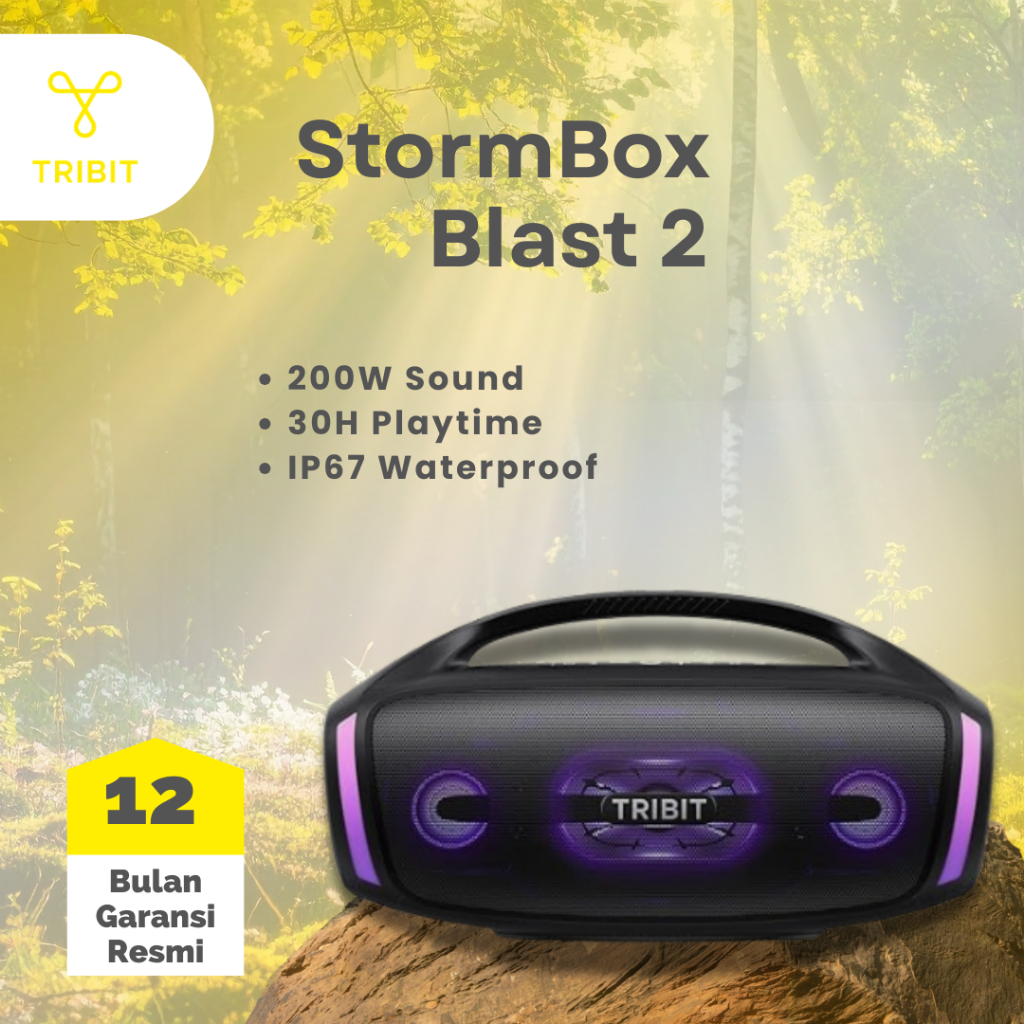 Jual Tribit StormBox Blast 2 Resmi Tribit Indonesia Bluetooth Speaker Karaoke Boombox 200W Power With Subwoofer Outdoor IP67 Party Speaker 30H Playtime LED Mic Input | Shopee Indonesia