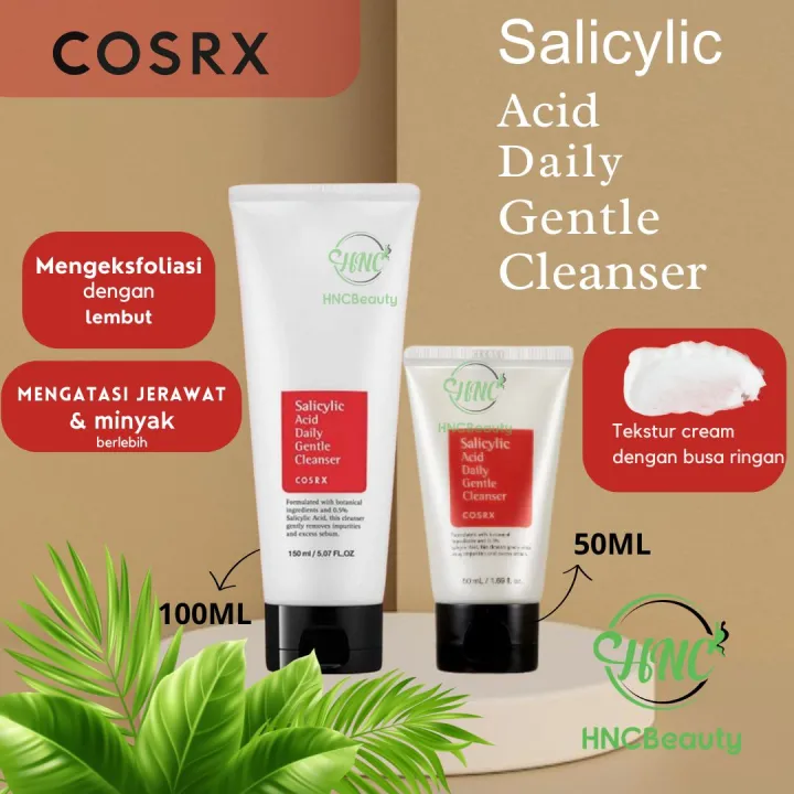 (BPOM)) COSRX Salicylic Acid Daily Gentle Cleanser 150ml / 50ml / Sabun Cuci Muka Wajah