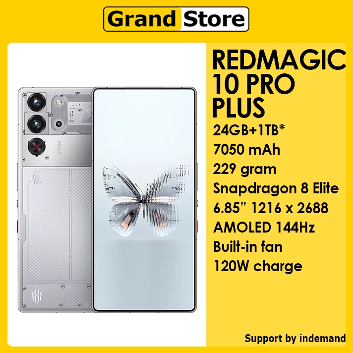 Jual Redmagic 10 Pro+ Plus 5G Global ROM Snapdragon 8 Elite 7050mAh 6.85" AMOLED 144Hz 120W | Shopee Indonesia
