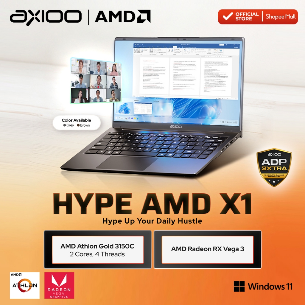 Jual Axioo Laptop Hype AMD X1 AMD Athlon Gold 3150C/8GB/256GB/FHD - Windows 11 | Shopee Indonesia