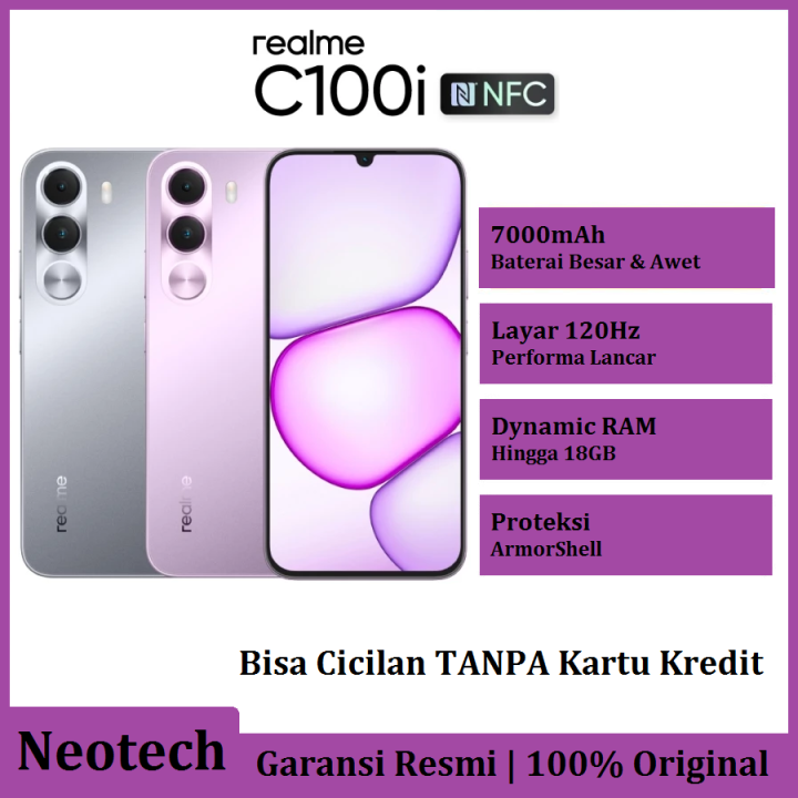 realme C100i Ram (6GB/128GB) 7000mAh Titan Battery 120Hz Ultra Smooth Display - Bisa Cicilan Tanpa Kartu Kredit - Garansi Resmi 1 Tahun - HP Murah ( Kredivo Laz Pay Later Bisa COD OVO Original )