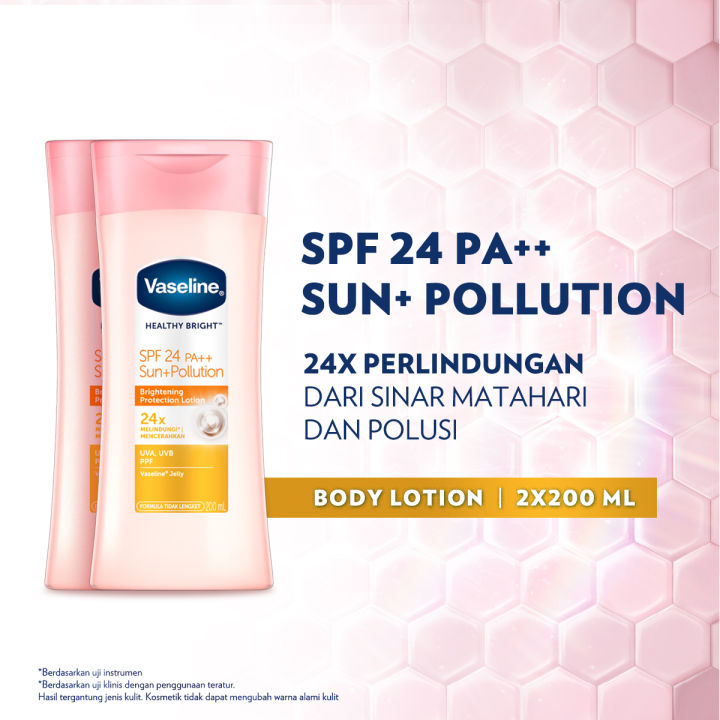 Vaseline Healthy Bright SPF24 200ml x2 | Lazada Indonesia