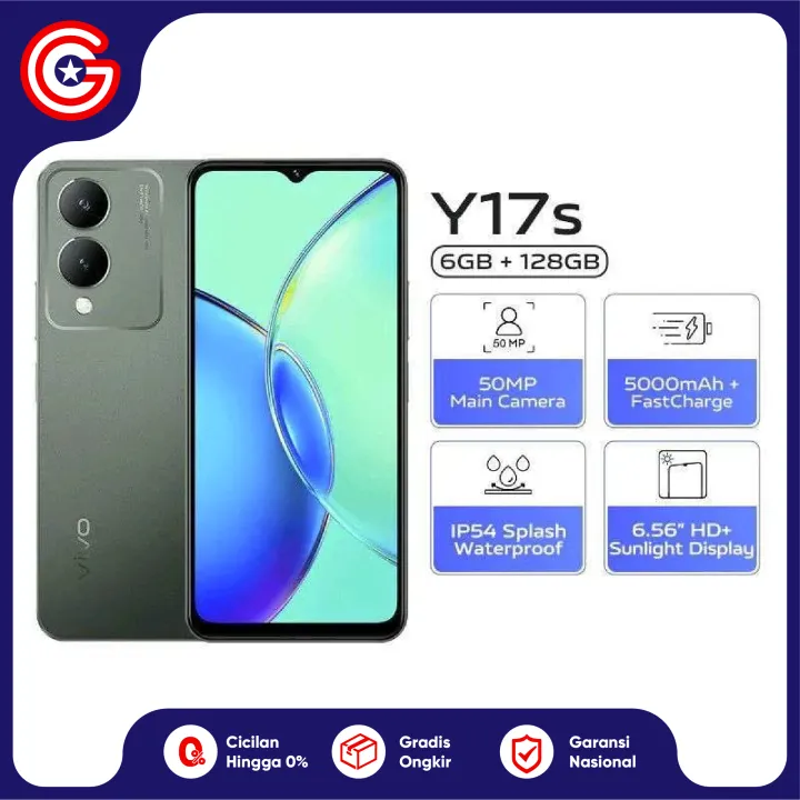 Vivo Y17S 4GB/64GB  6/128GB Garansi Resmi 1 Tahun
