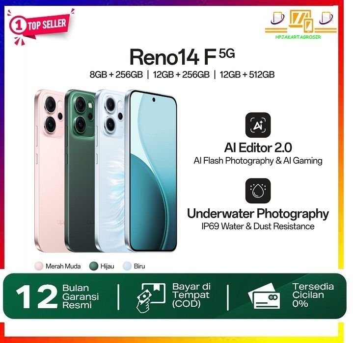 OPPO Reno14 F 5G 8GB/12GB+256/512GB | Lazada Indonesia