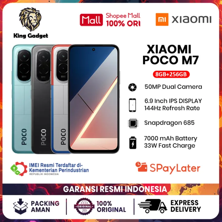 Xiaomi Poco M7 8GB+256GB - Garansi Resmi 1 Tahun | Lazada Indonesia