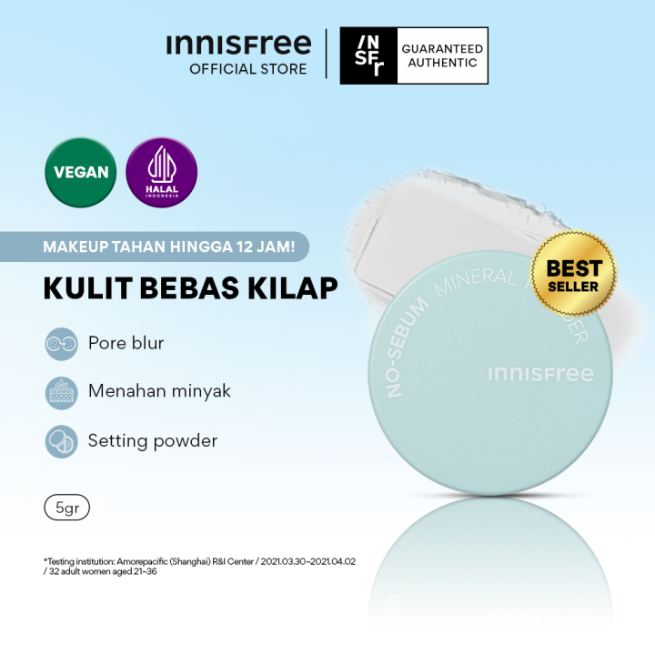 Innisfree No Sebum Mineral Powder 5g / Bedak Tabur Penahan Minyak