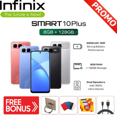 Infinix Smart 10 Plus 8/128GB - HD+ dengan refresh rate 120Hz | Lazada Indonesia