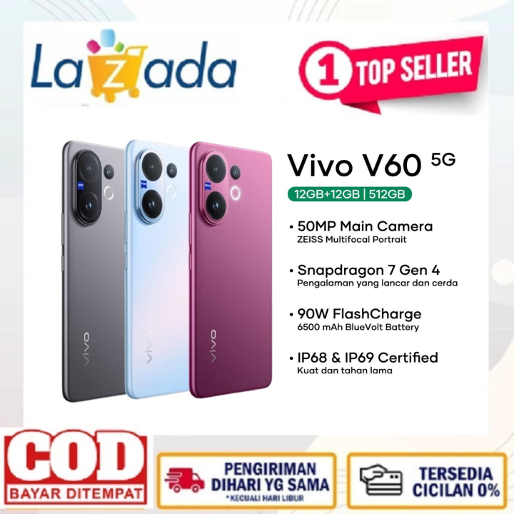 Vivo V60 5G (8/256GGB)(12/256GB)(12/512GB) | Lazada Indonesia