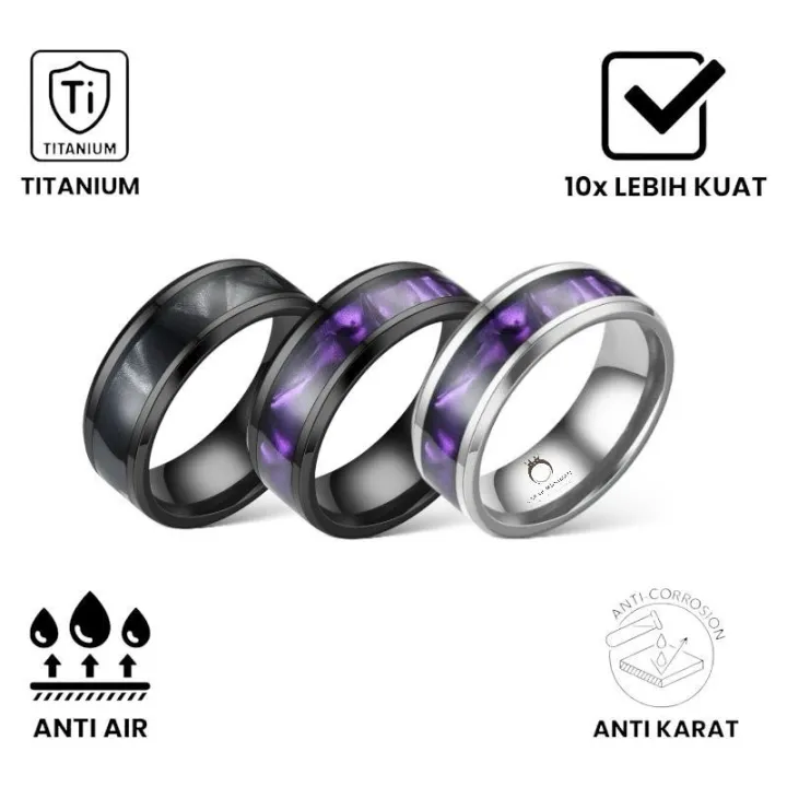 Cosmic Ring Cincin Pria Wanita Motif Galaxy Anti Karat Anti Luntur Mewah Elegan Korean Style | Lazada Indonesia