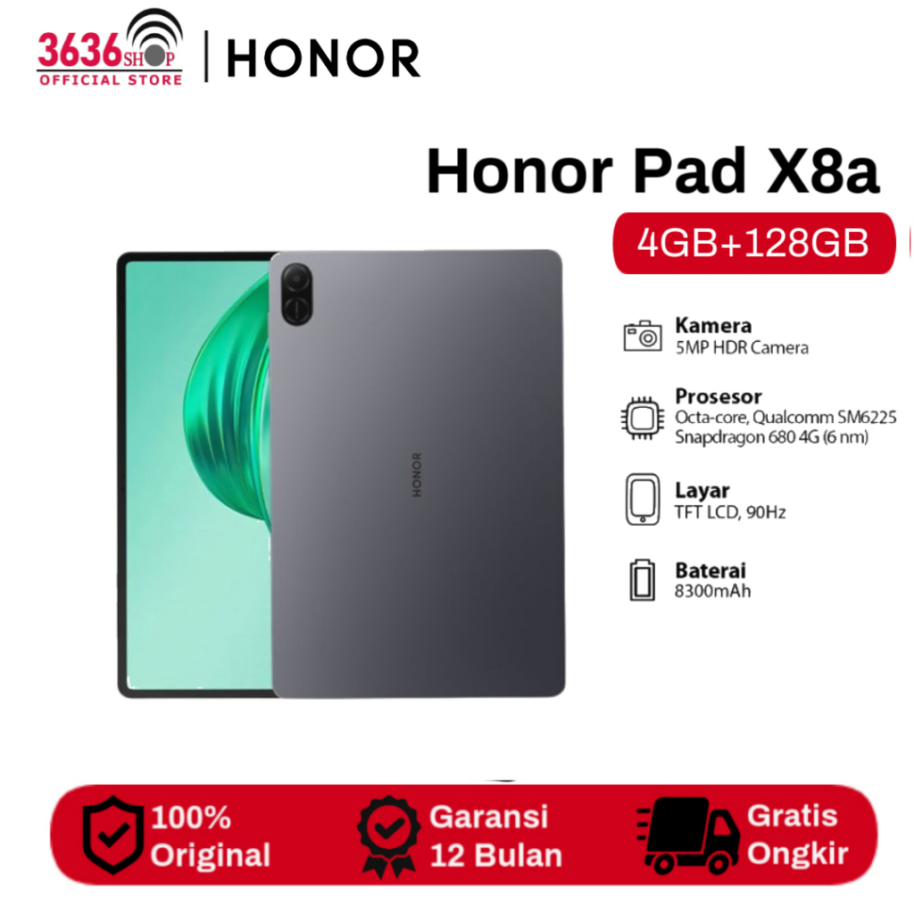 Jual Honor Pad X8a [4GB+128GB] Display 11.0 inches - Snapdragon 680 - 8300mAh - Garansi Resmi Indonesia | Shopee Indonesia