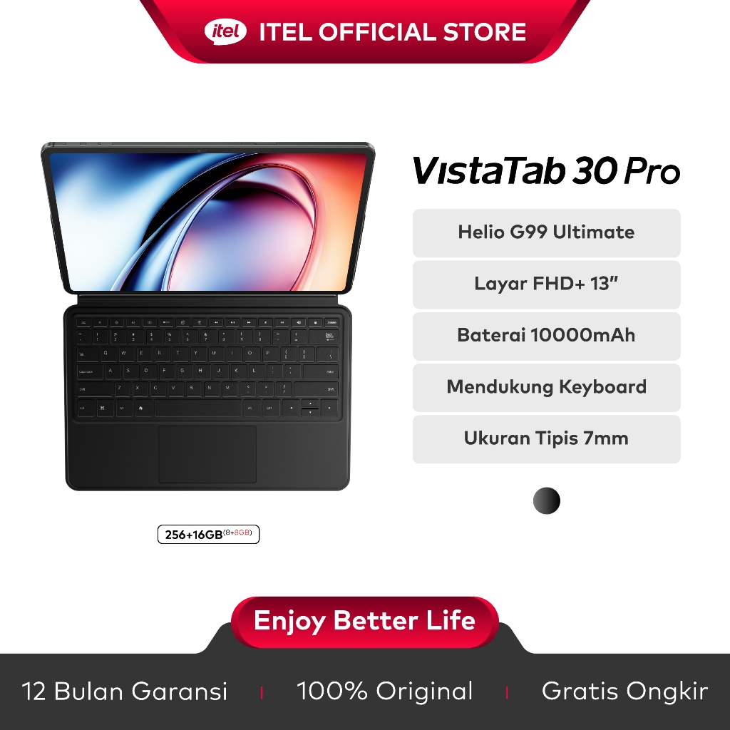 Jual itel VistaTab 30 Pro 8/256GB - Super Tipis 7mm Layar Besar 13" FHD+ Prosesor Canggih Helio G99 Ultimate - Dual Speaker - Baterai Besar 10000mAh | Shopee Indonesia