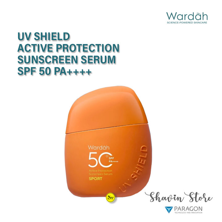 Wardah UV Shield Active Protection Serum SPF 50 PA++++ 35ml Waterproof Sunblock Sunscreen