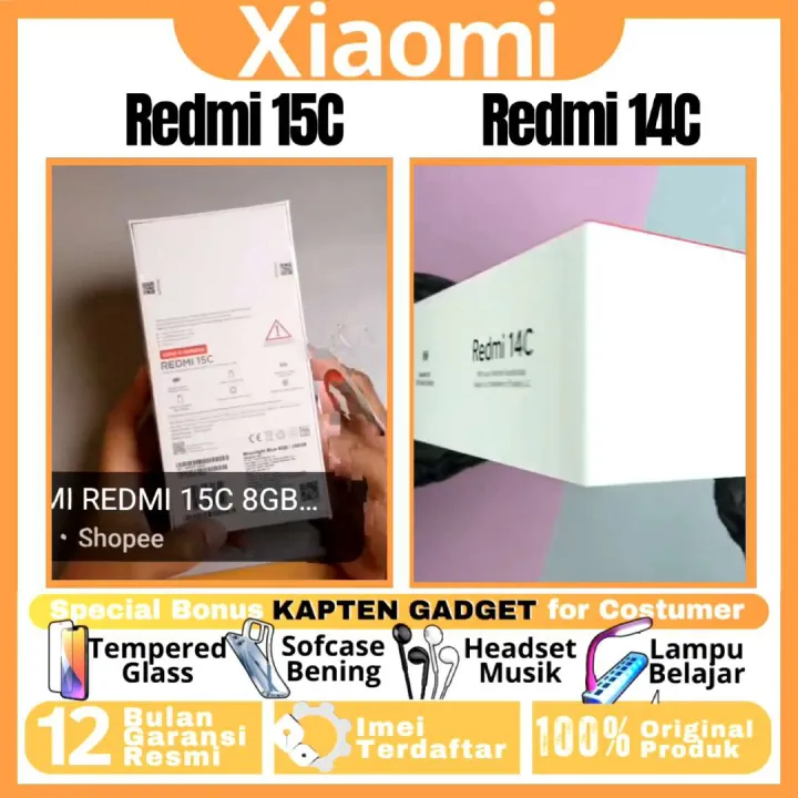 HP BARU XIAOMI REDMI 15C | REDMI 14C 8/256GB & 6/128GB RAM UPTO 16GB GARANSI RESMI 100% ORIGINAL | Lazada Indonesia