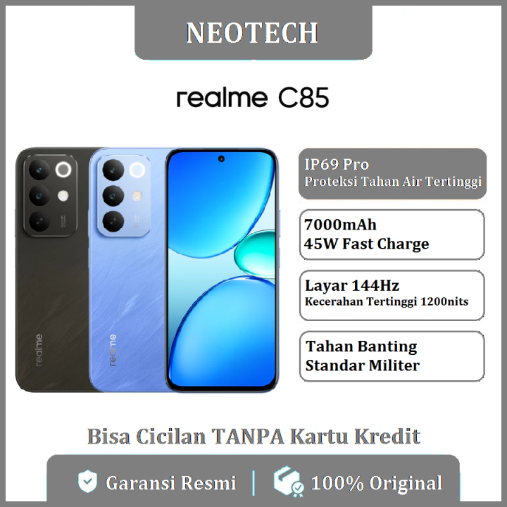 realme C85 4G (6GB/128GB | 8GB/256GB) 7000mAh Baterai 45W Fast Charge Layar Terang Maksimal 1200nits - Bisa Cicilan Tanpa Kartu Kredit - Garansi Resmi 1 Tahun - HP Murah ( Kredivo Laz Pay Later Bisa COD OVO Original )
