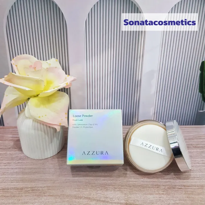 [ AZZURA ] Loose Powder | Bedak Tabur (Kemasan Abu²) | Lazada Indonesia