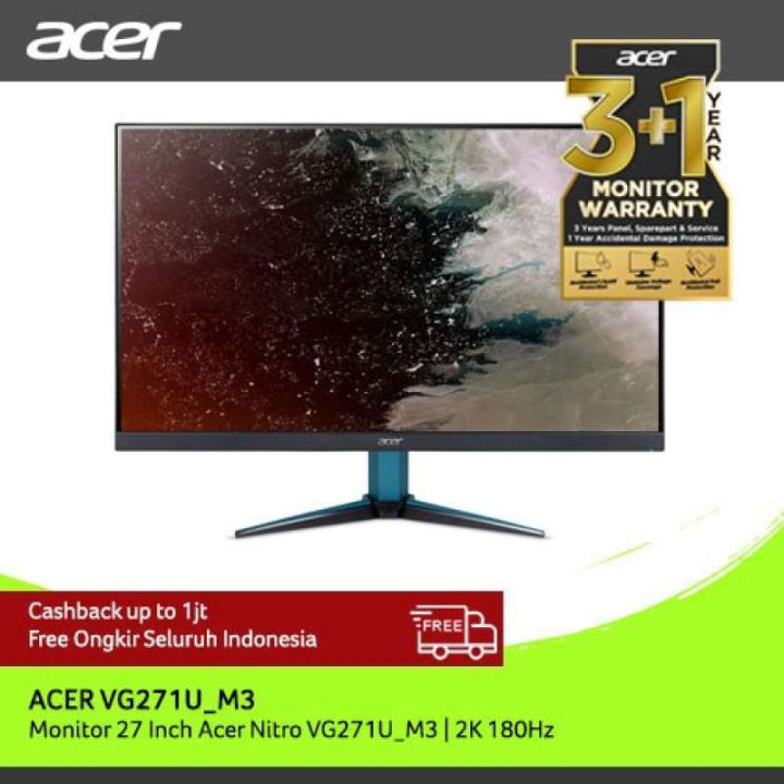 ACER MONITOR 27 INCH ACER NITRO VG271U M3 | 2K 180HZ | Lazada Indonesia