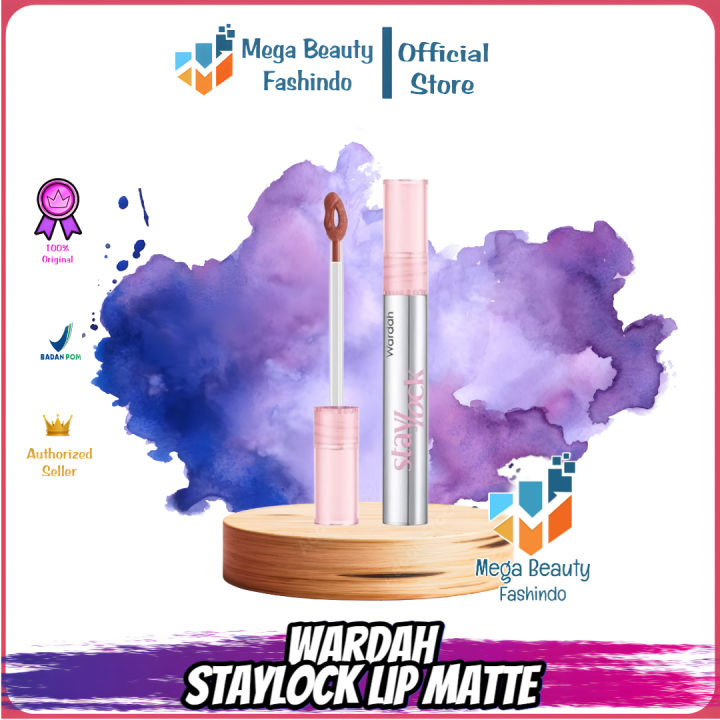 Wardah Staylock Lip Matte 20H+ Long lasting Lip Cream Real Life Approved Ringan Smooth Long Lasting | Lazada Indonesia