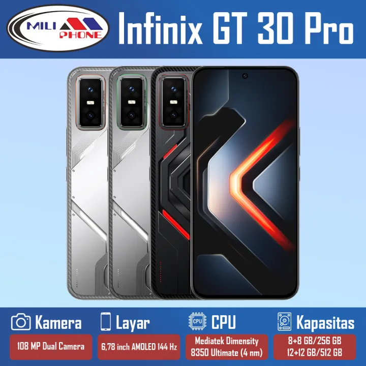Infinix GT 30 Pro 5G 8+8 GB/256 GB Garansi Resmi 1 Tahun | Lazada Indonesia
