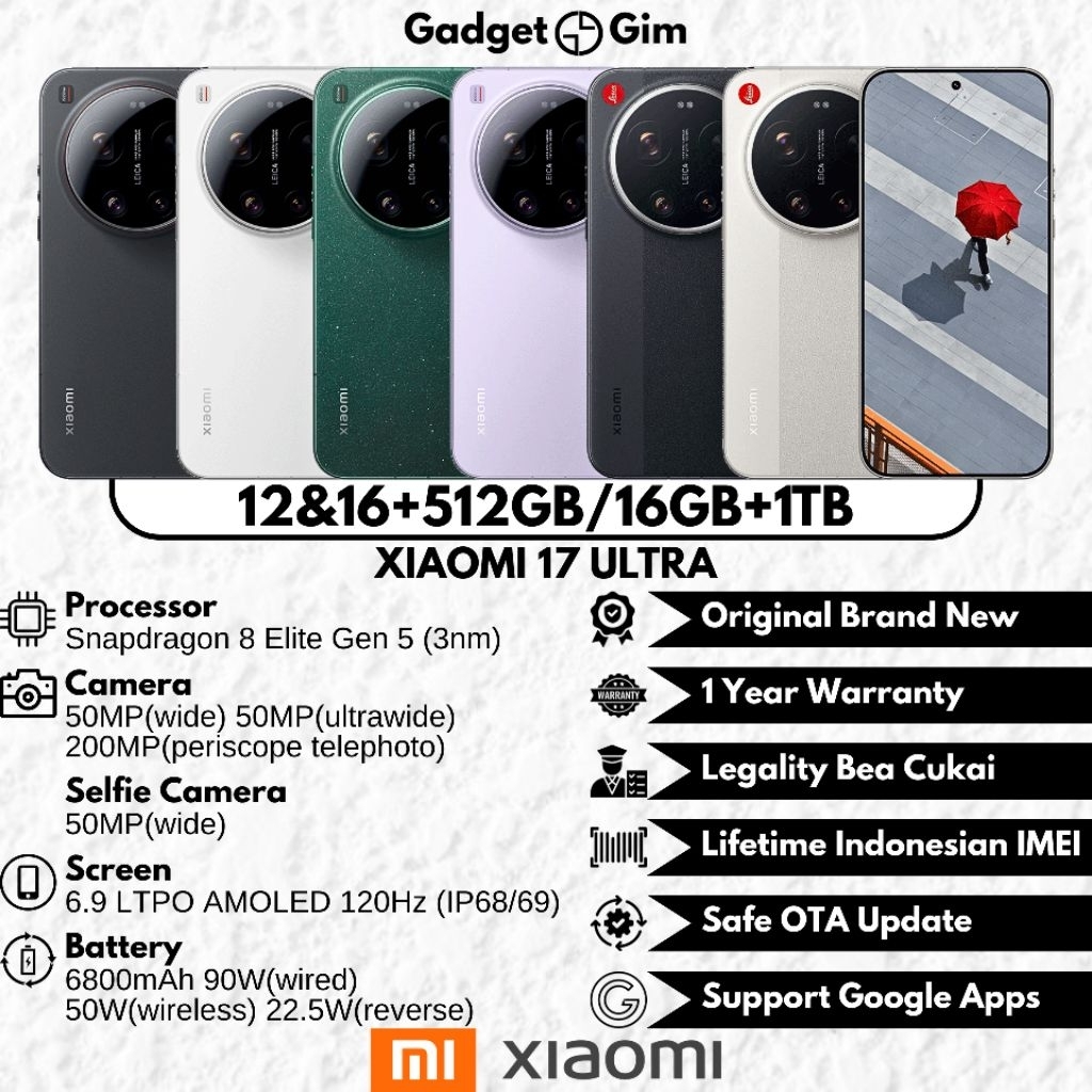 Jual Xiaomi 17 Ultra 5G 16GB 1TB Snapdragon 8 Elite Gen 5 200MP 120Hz 6800mAh 90W IP68/69 BNIB Bergaransi | Shopee Indonesia