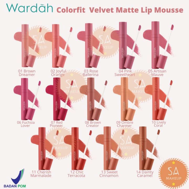 WARDAH Colorfit Velvet Matte Lip Mousse | Wardah Lip Matte / Lip Cream Original