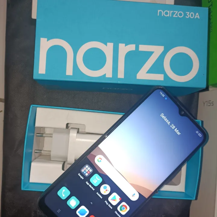 handphone Second murah realme narzo 30a 4/64 fullset | Lazada Indonesia