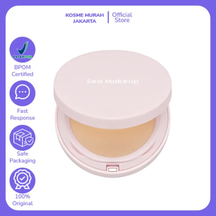 SEA MAKEUP ACNE COVER AND SMOOTH TWO WAY CAKE POWDER BEDAK PADAT UNTUK KULIT BERJERAWAT