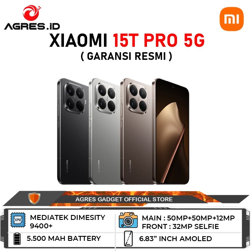Jual Xiaomi 15T Pro 5G 12GB/512GB Garansi Resmi Xiaomi Indonesia | Shopee Indonesia
