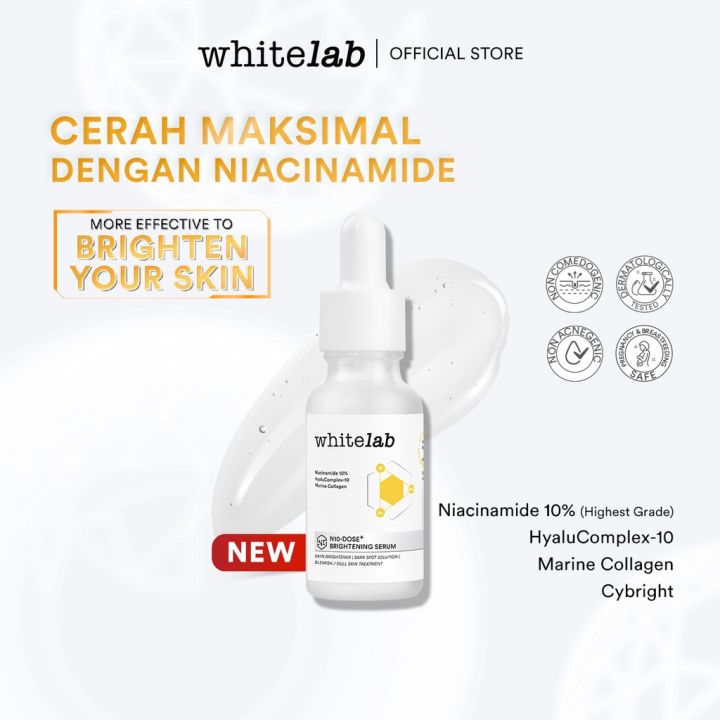 Whitelab N10-Dose+ Intense Brightening Serum Niacinamide 10% | Lazada Indonesia