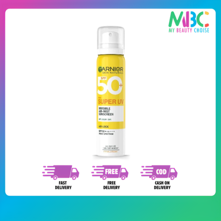 Garnier Super UV Invisible Air-Mist Sunscreen SPF 50+ PA+++ - 75gr | Lazada Indonesia