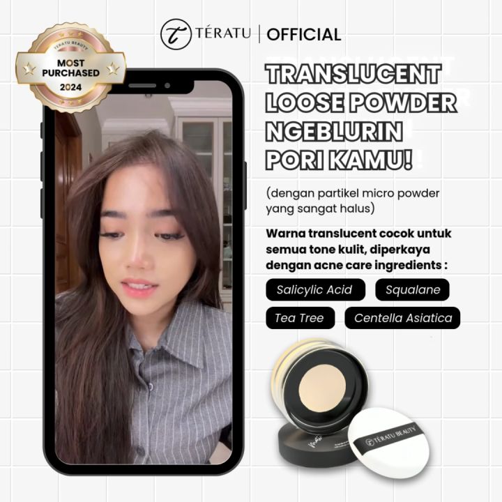 Bundle 2 PCS TERATU BEAUTY Matte Blur Set Translucent Loose Powder