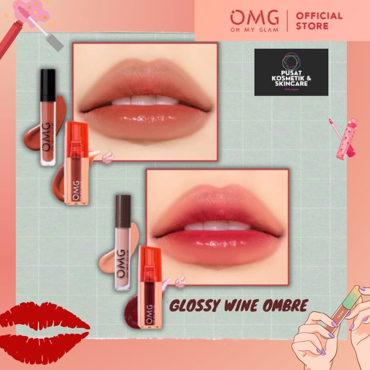 SPECIAL PAKET OMBRE OMG GLASSY LIP TINT + OMG MATTE KISS LIP CREAM
