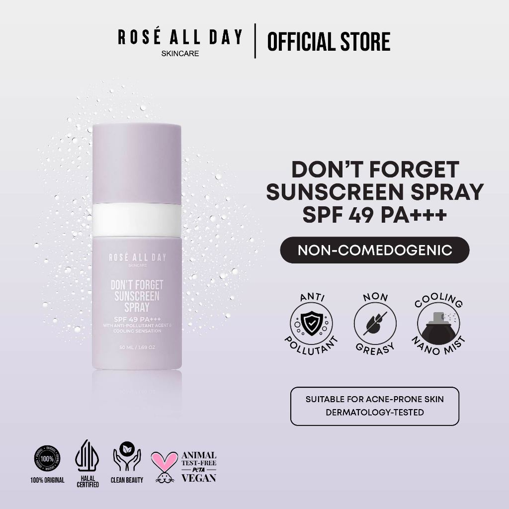 Jual [NED] Rose All Day Don't Forget Sunscreen Spray | Shopee Indonesia